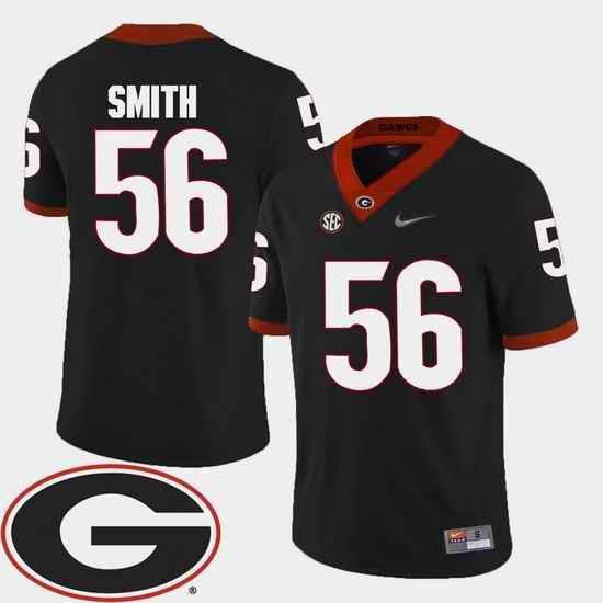 Men Georgia Bulldogs Garrison Smith Black College Football Sec Patch 2018 Jersey